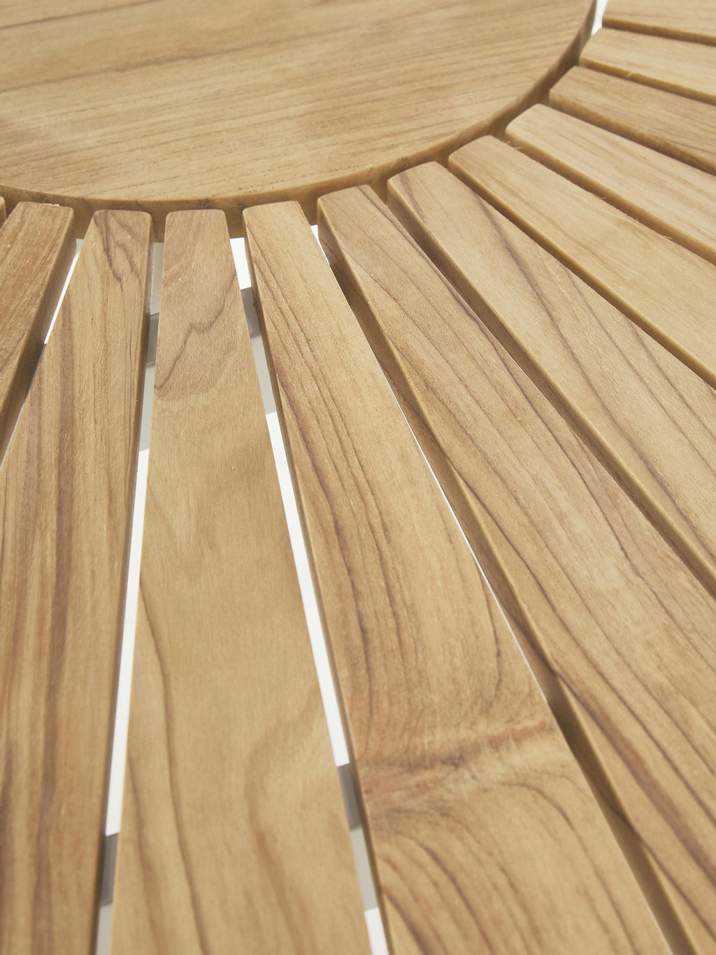 Ellen Round Garden Table with Teak Wood Top, Various Sizes