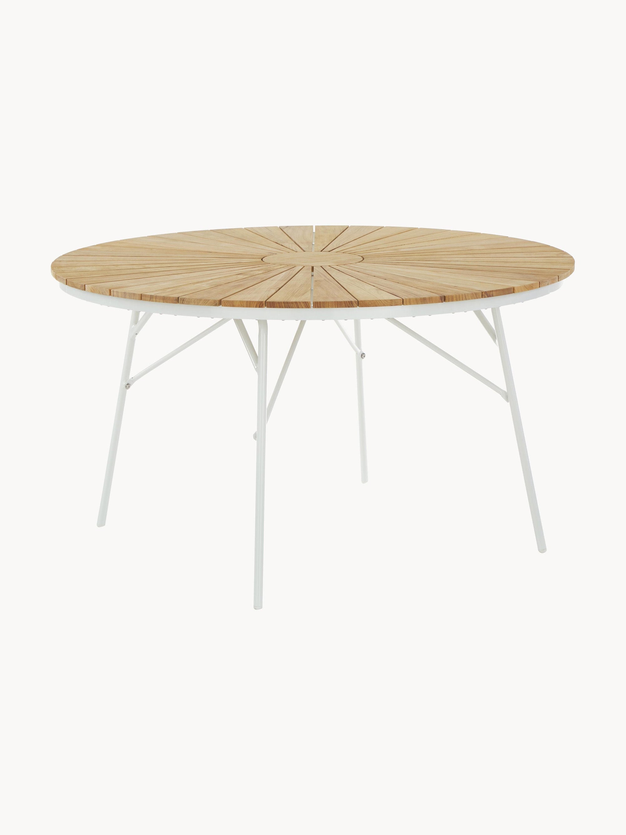 Ellen Round Garden Table with Teak Wood Top, Various Sizes
