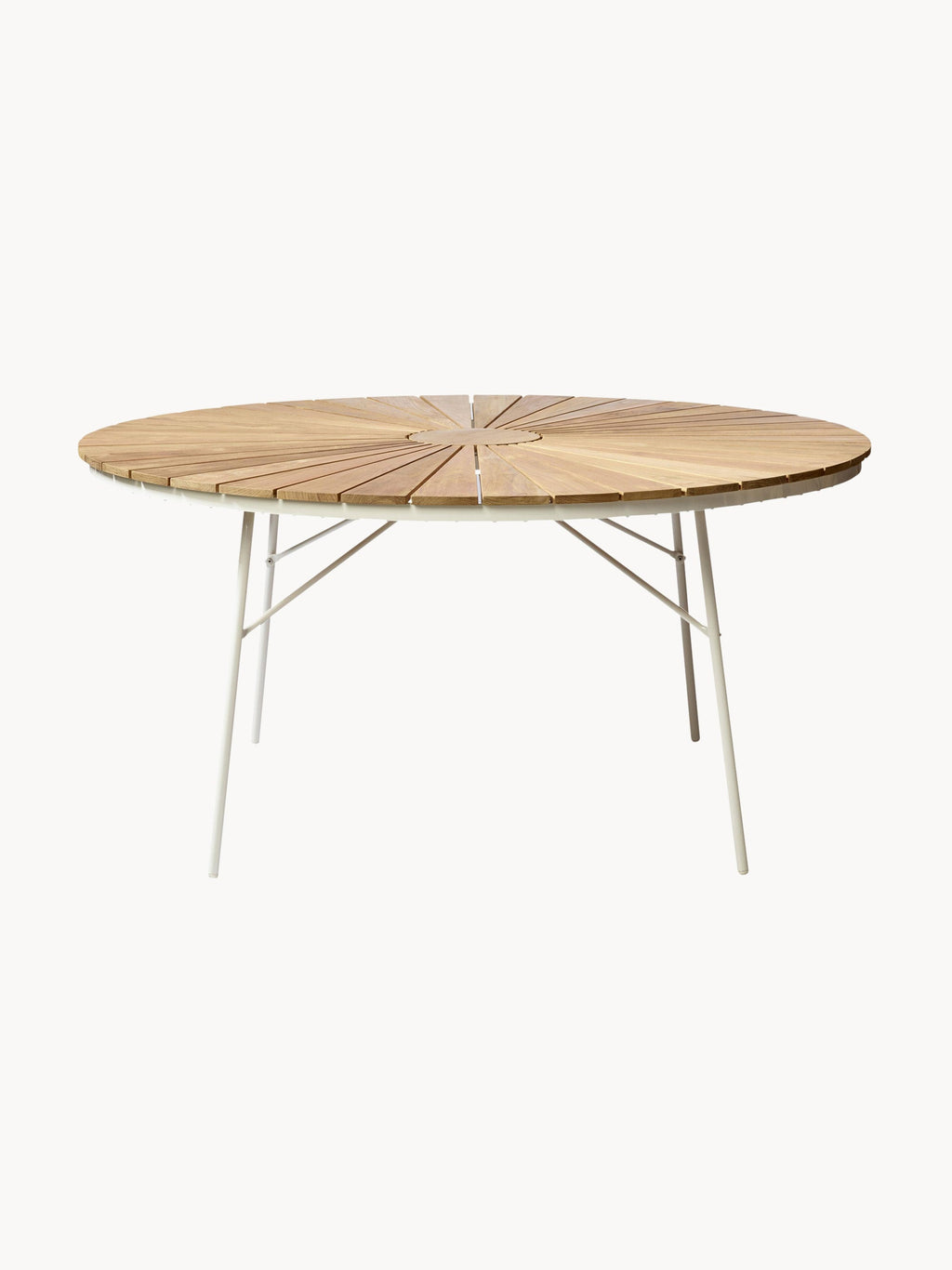 Ellen Round Garden Table with Teak Wood Top, Various Sizes