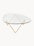 Gallery image 1 - Handmade Oval Coffee Table Pedrera with Glass Top