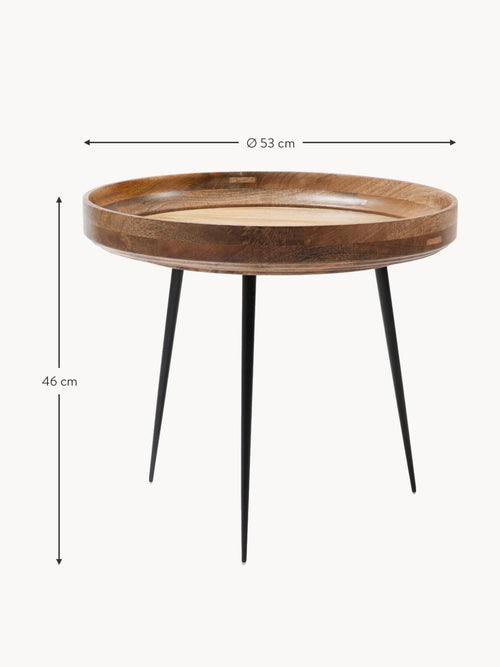 Bowl Round Mango Wood Side Table