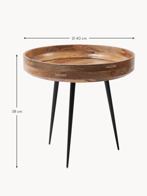 Bowl Round Mango Wood Side Table