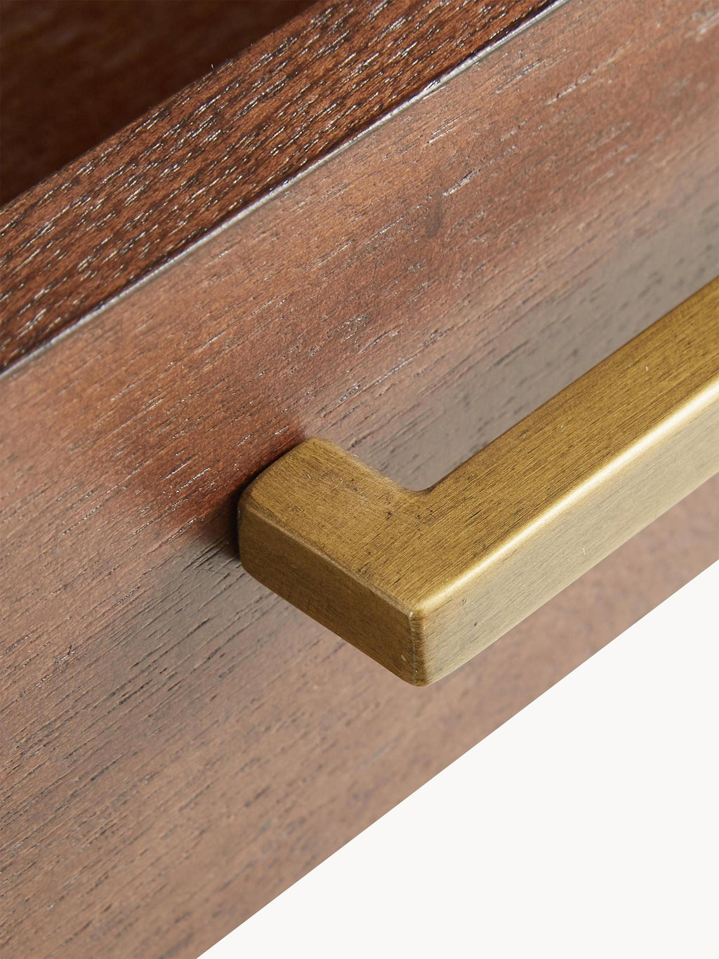 Class Herringbone Console Table with Acacia Wood Veneer