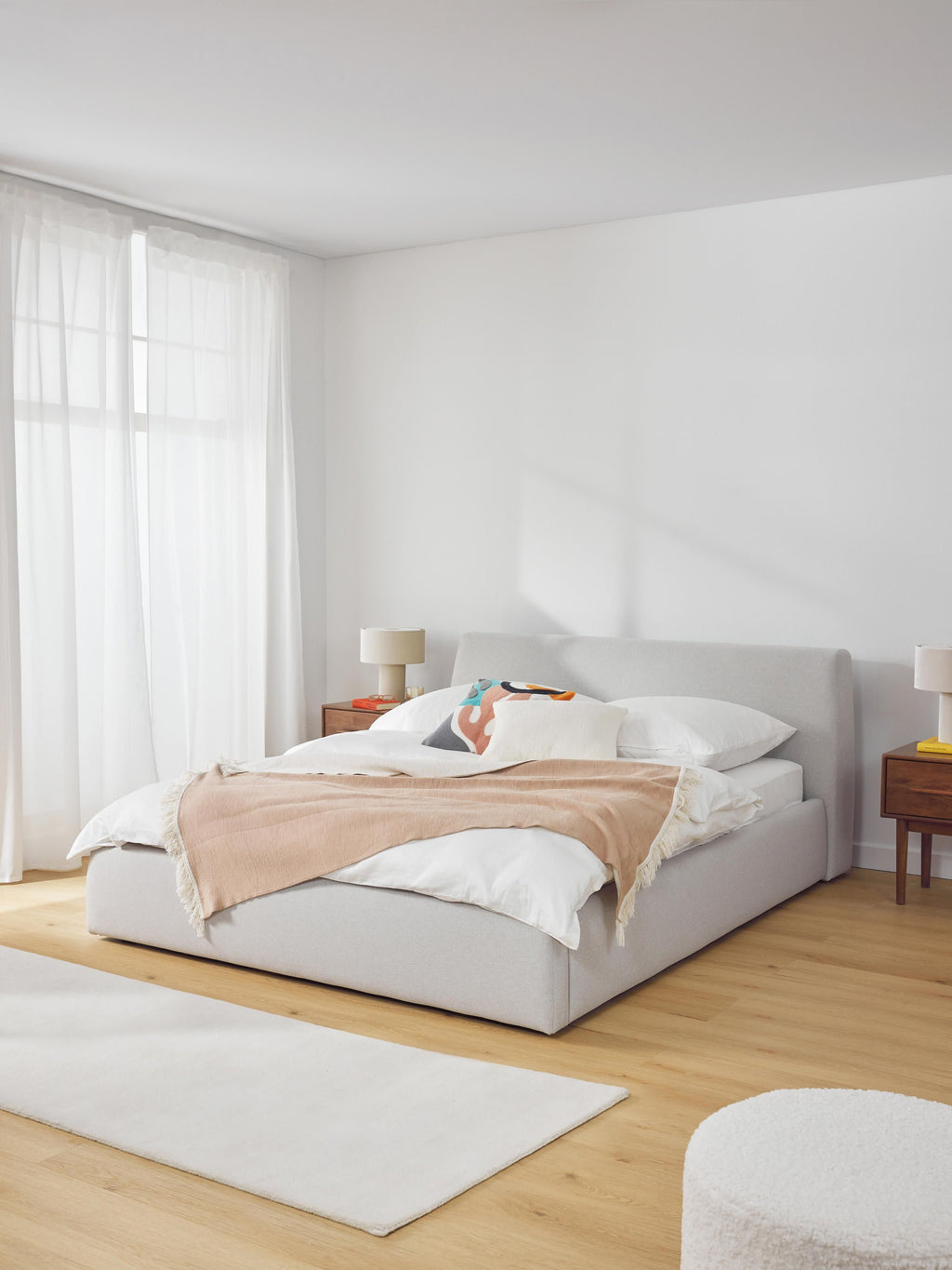 Cloud Upholstered Bed with Storage Space