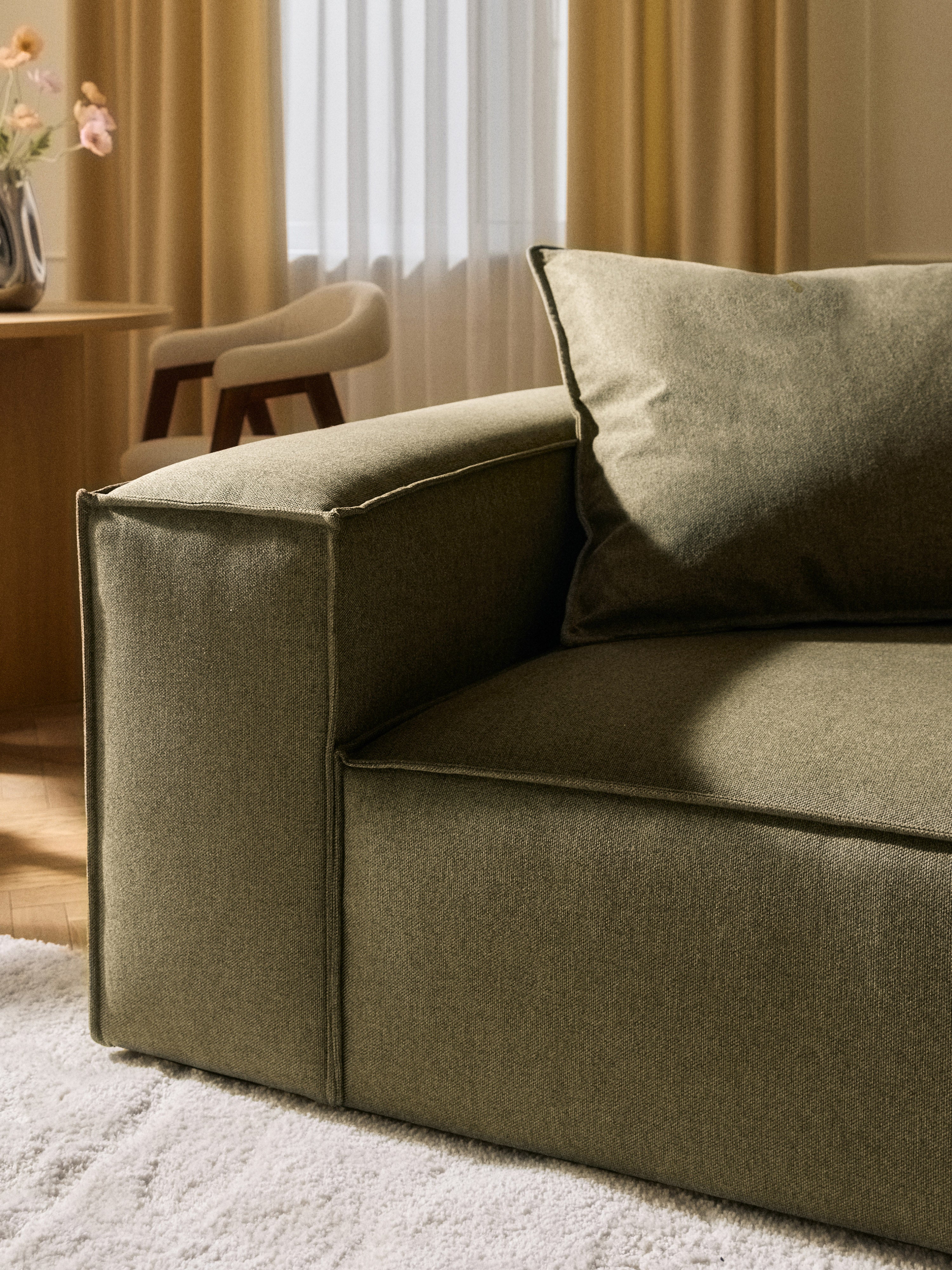 Lennon Modular Sofa (4-seater) with Ottoman (left/right)