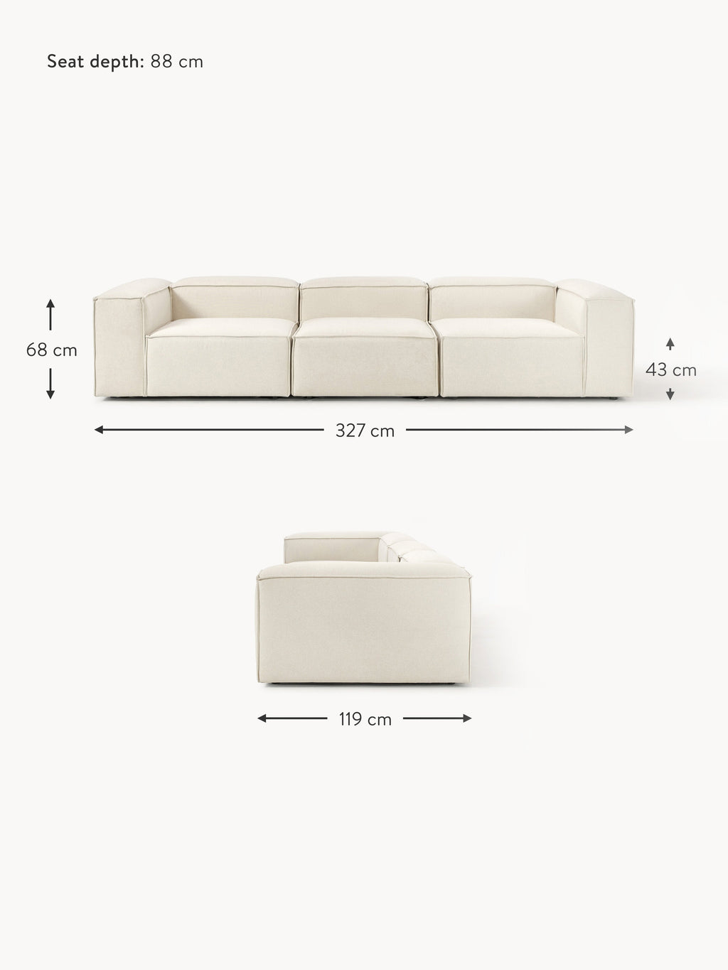 Lennon Modular Sofa (4-seater)