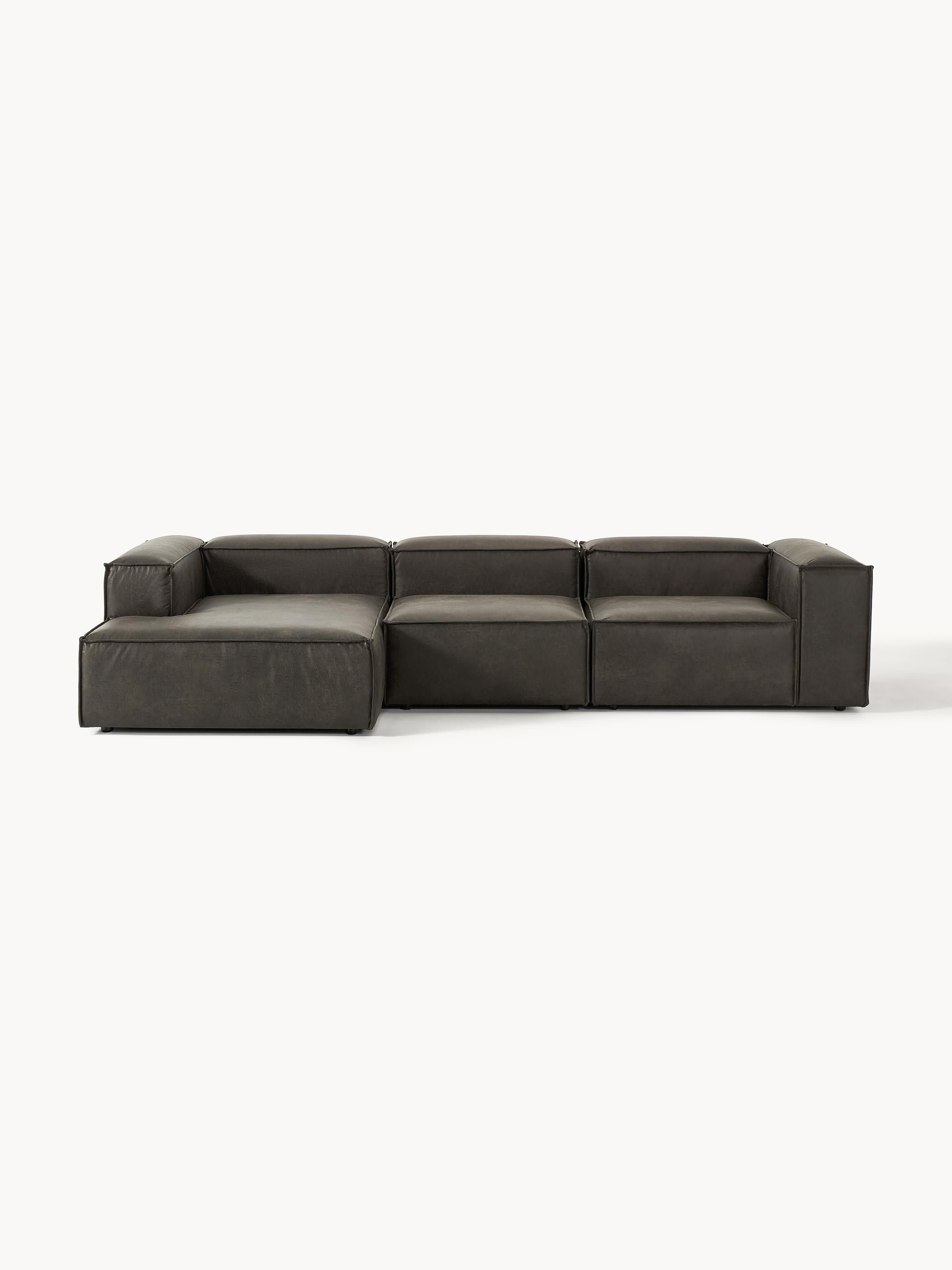 Gallery image 1 - Modular Leather Corner Sofa Lennon (4-seater)