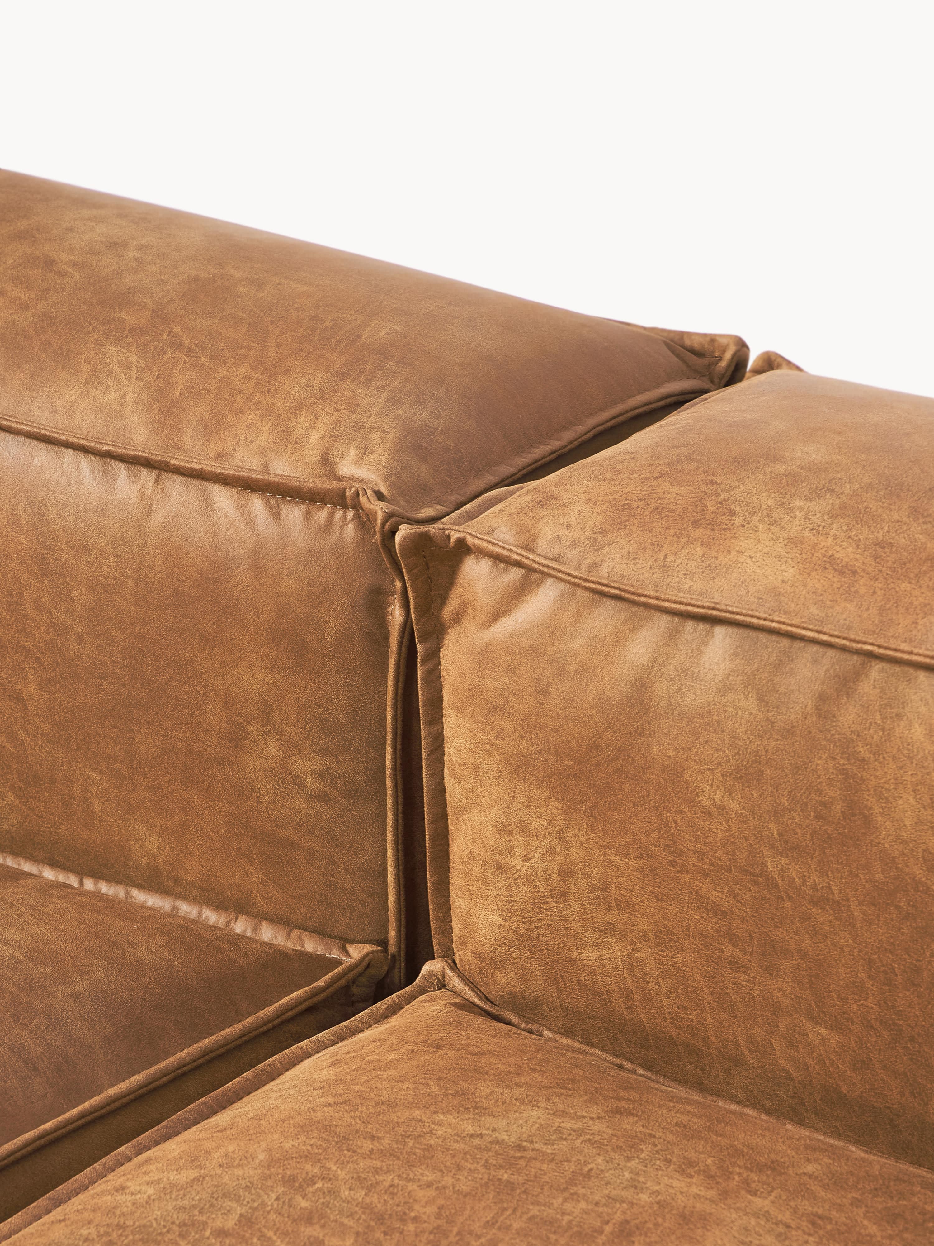 Lennon Modular Leather Corner Sofa (4-seater)