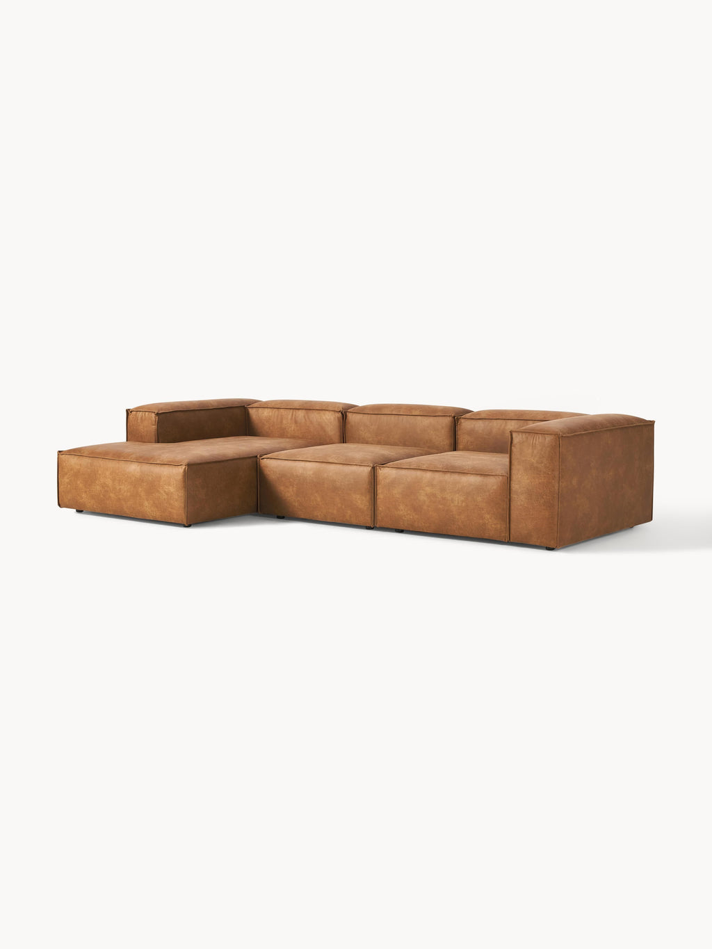 Lennon Modular Leather Corner Sofa (4-seater)