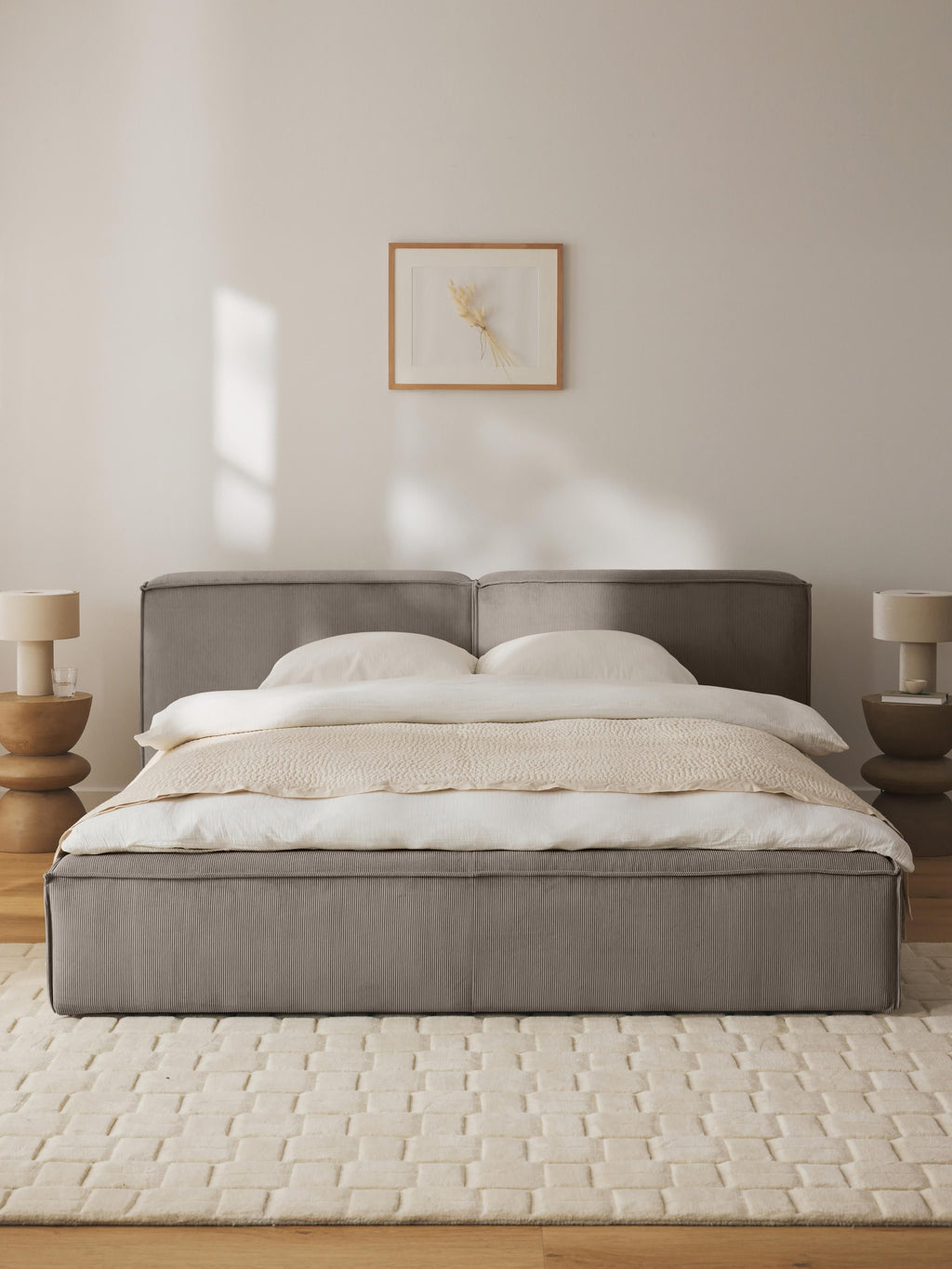 Lennon Upholstered Corduroy Bed