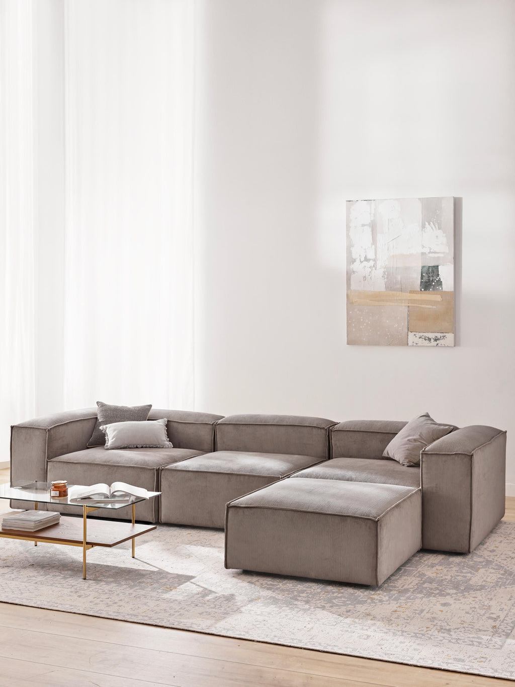 Lennon Corduroy Ottoman