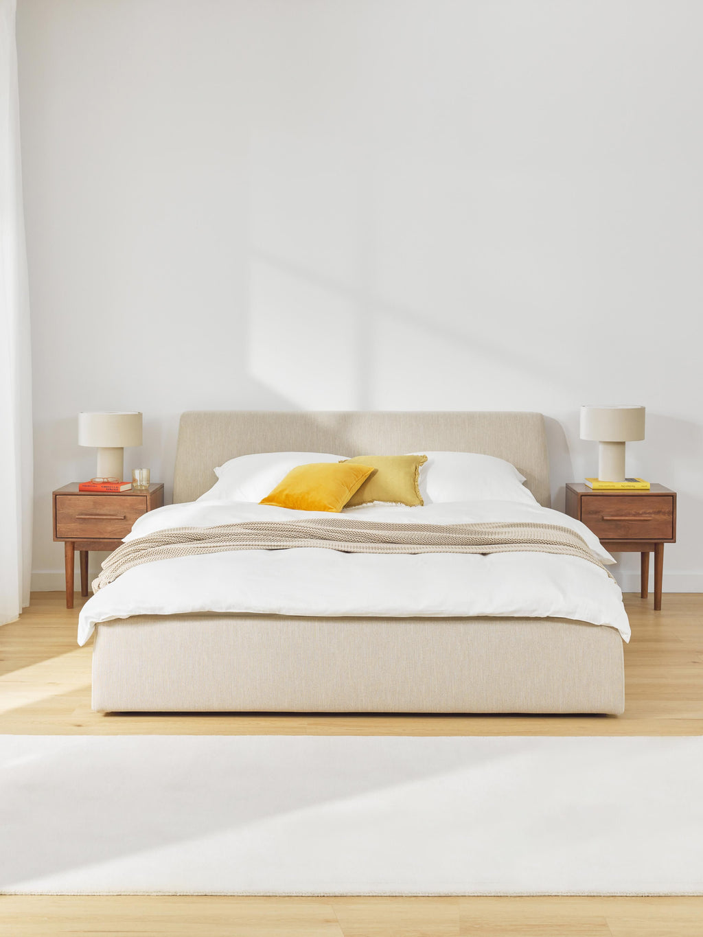 Cloud Upholstered Bed with Storage Space