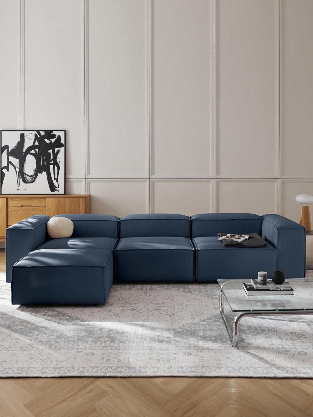 Lennon Modular Sofa (4-seater) with Ottoman (left/right)