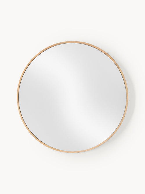 Gallery image 1 - Round Wall Mirror Avery with Oak Wood Frame