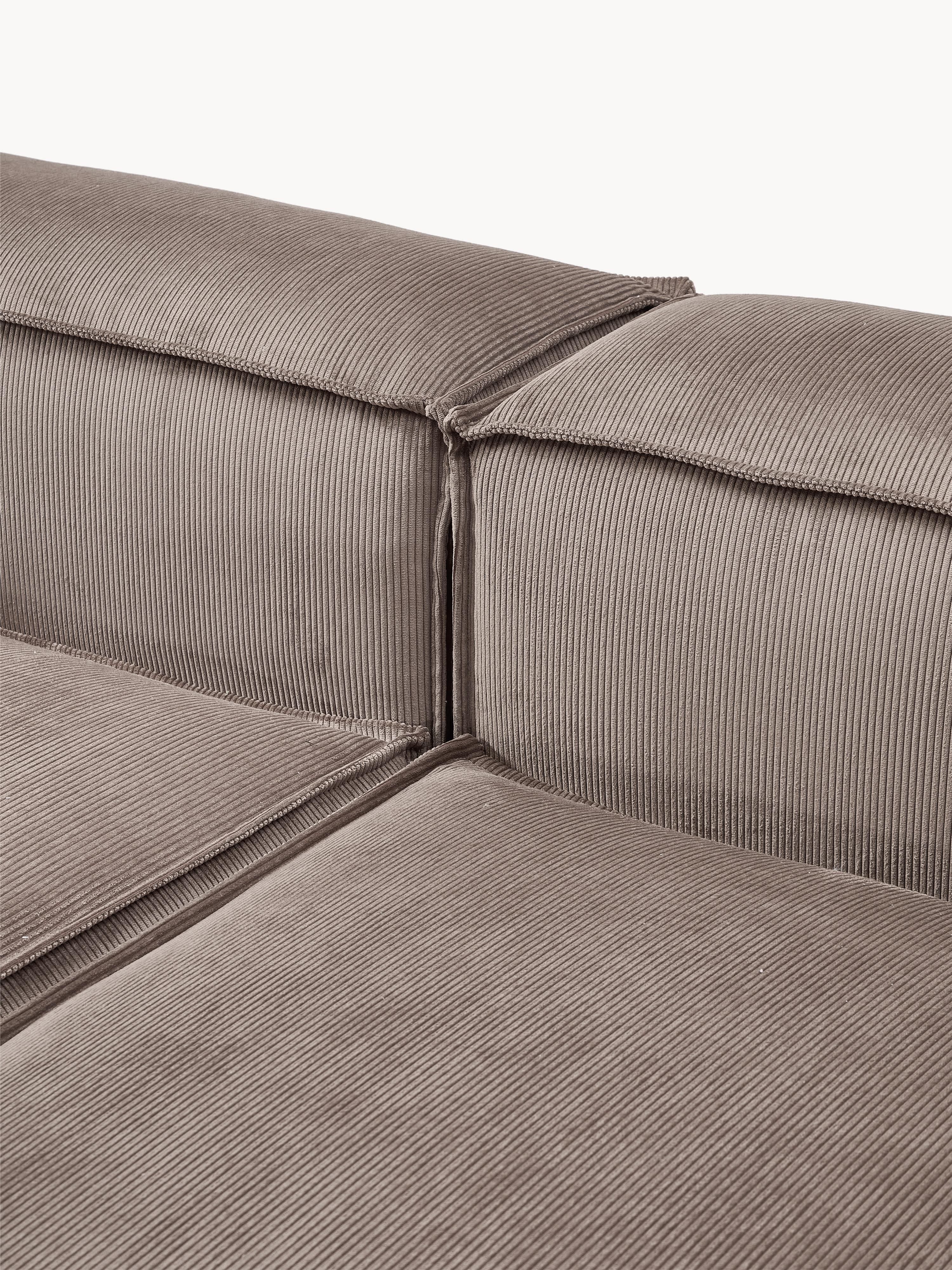 Lennon Corduroy Modular Sofa (4-seater) with Ottoman (left/right)