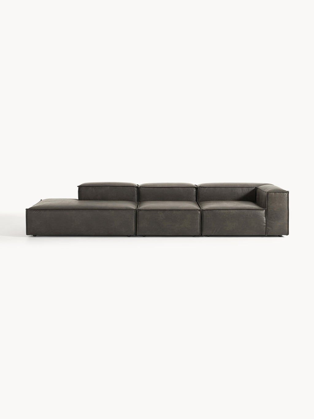 Gallery image 1 - XL Modular Leather Ottoman Lennon
