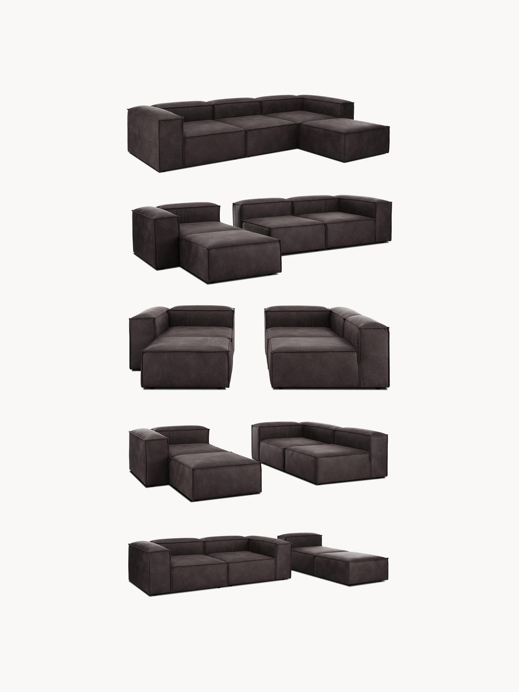 Lennon Modular Leather Ottoman