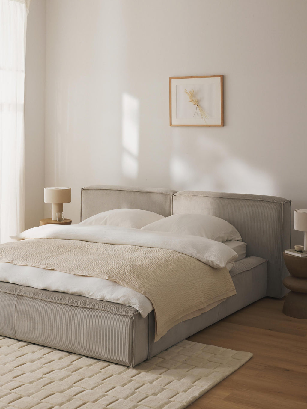 Lennon Upholstered Corduroy Bed