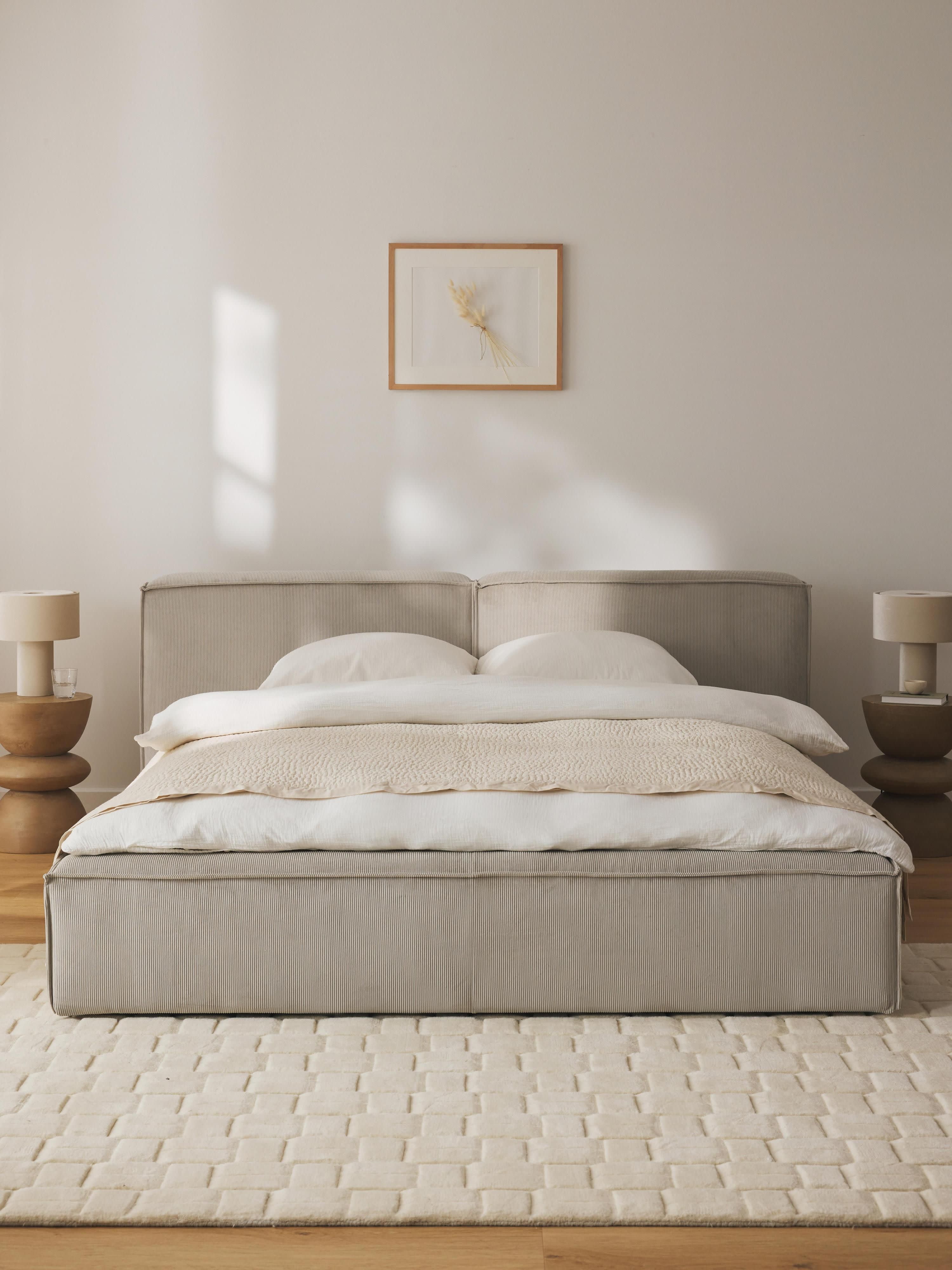 Lennon Upholstered Corduroy Bed