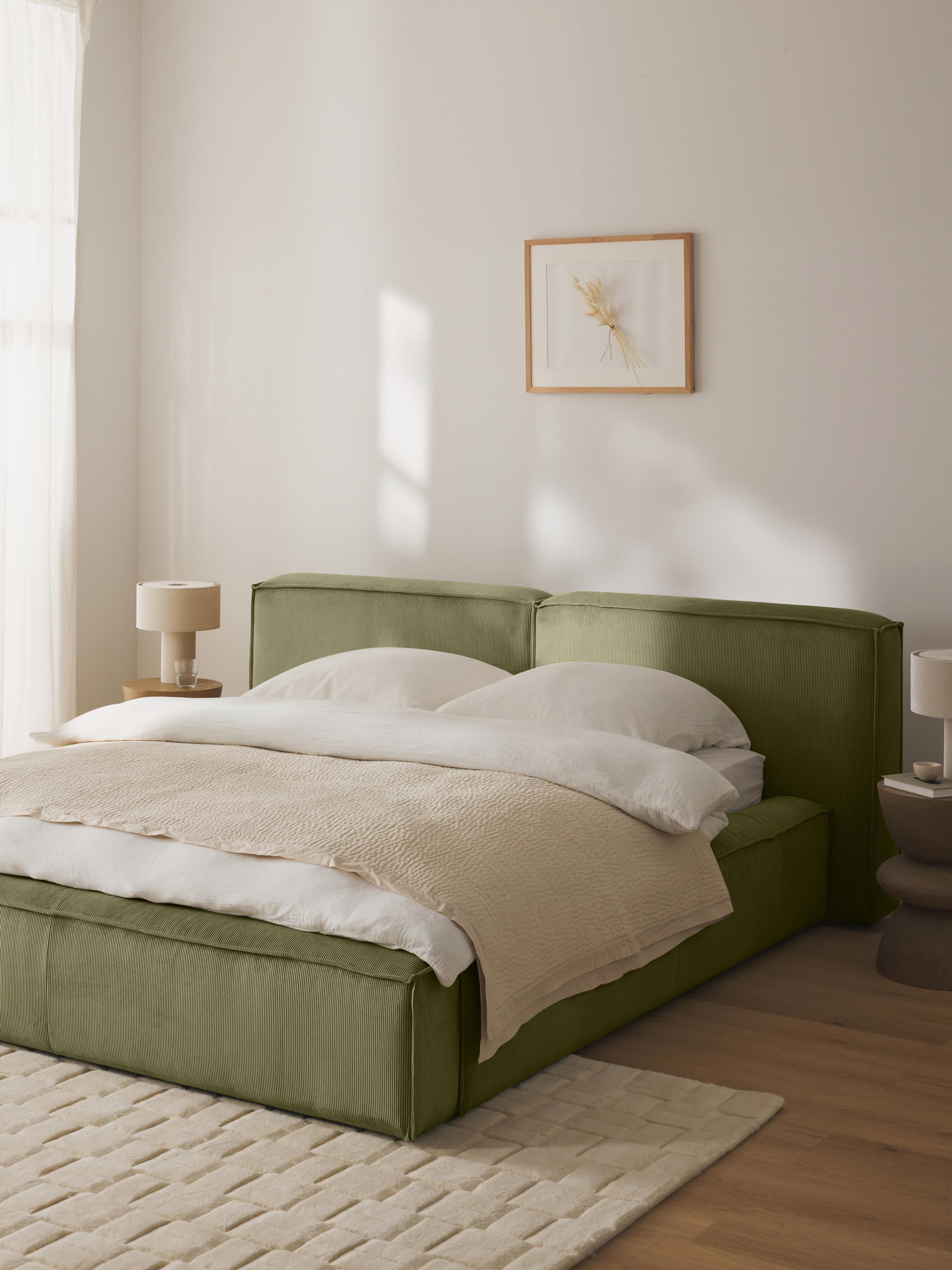 Lennon Upholstered Corduroy Bed