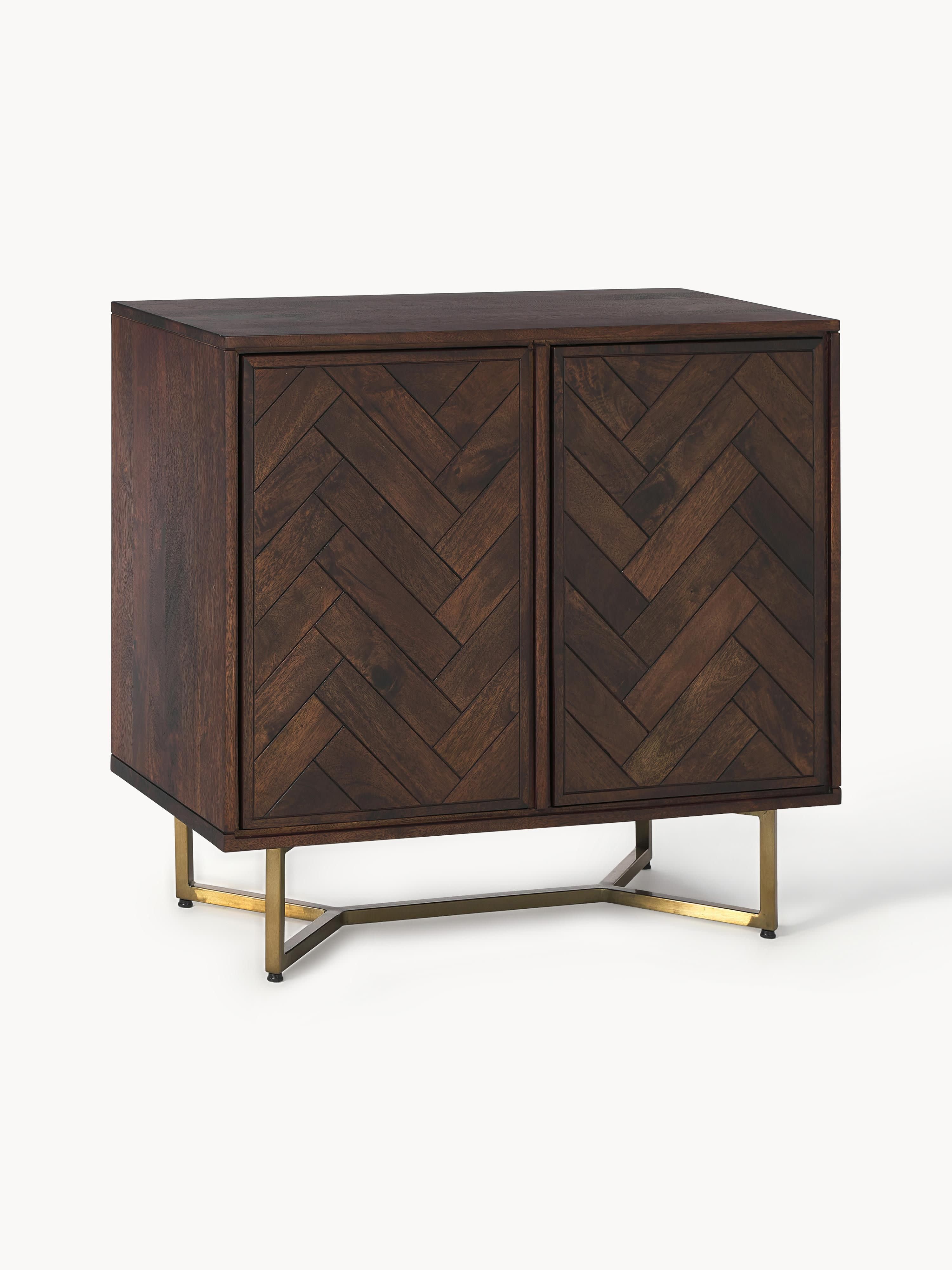 Gallery image 1 - Mango Wood Sideboard Luca with Herringbone Pattern
