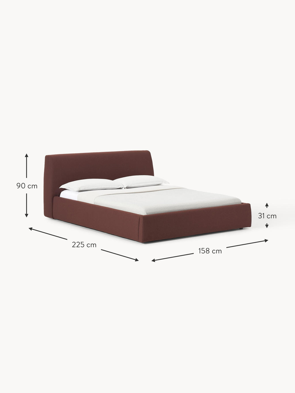 Cloud Upholstered Bed with Storage Space