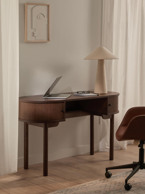 Calary Desk with Fluted Front