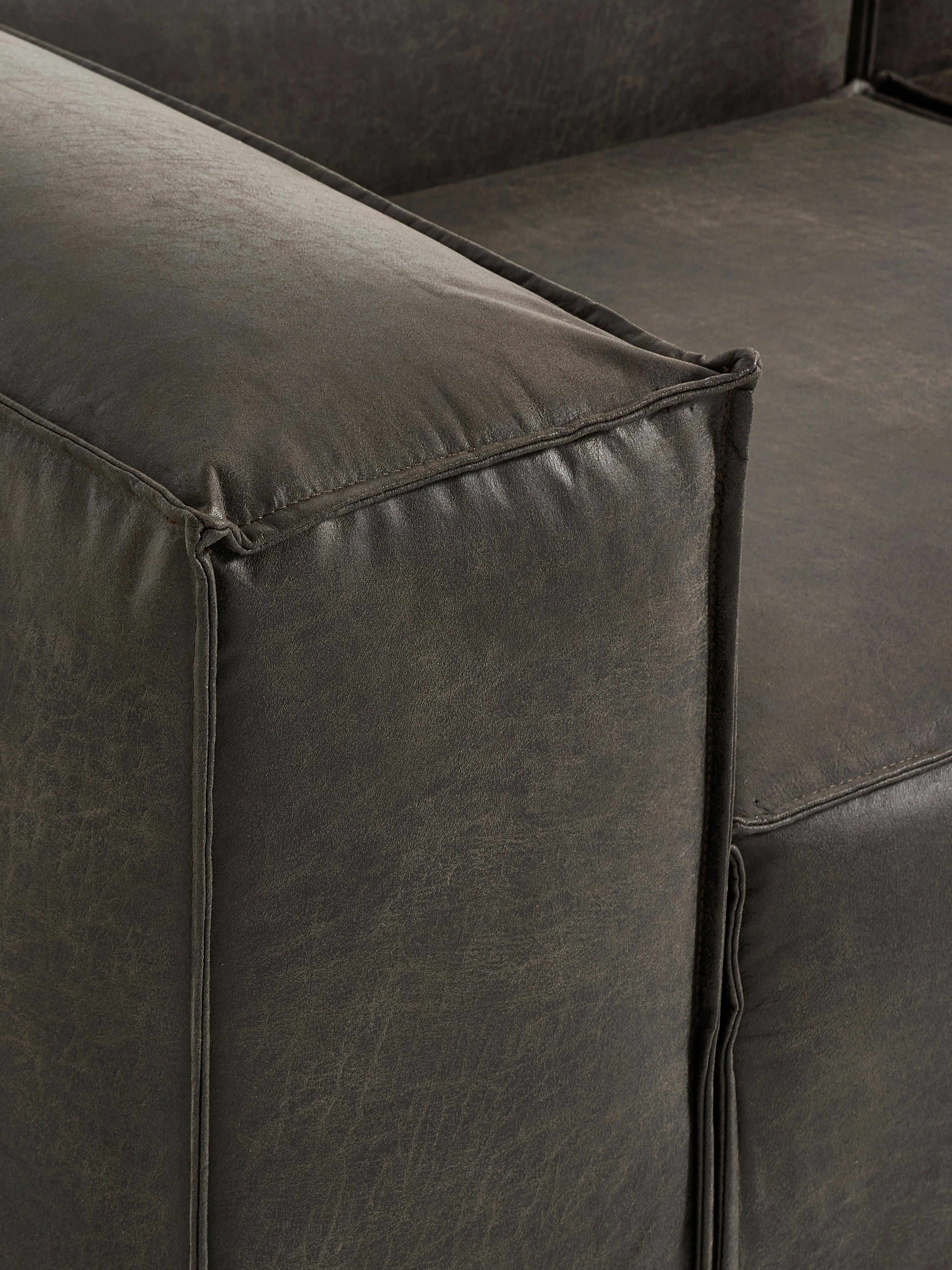 Lennon Modular Leather Corner Sofa (4-seater)