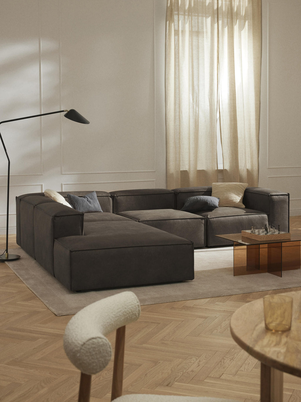 Lennon Leather Chaise Module