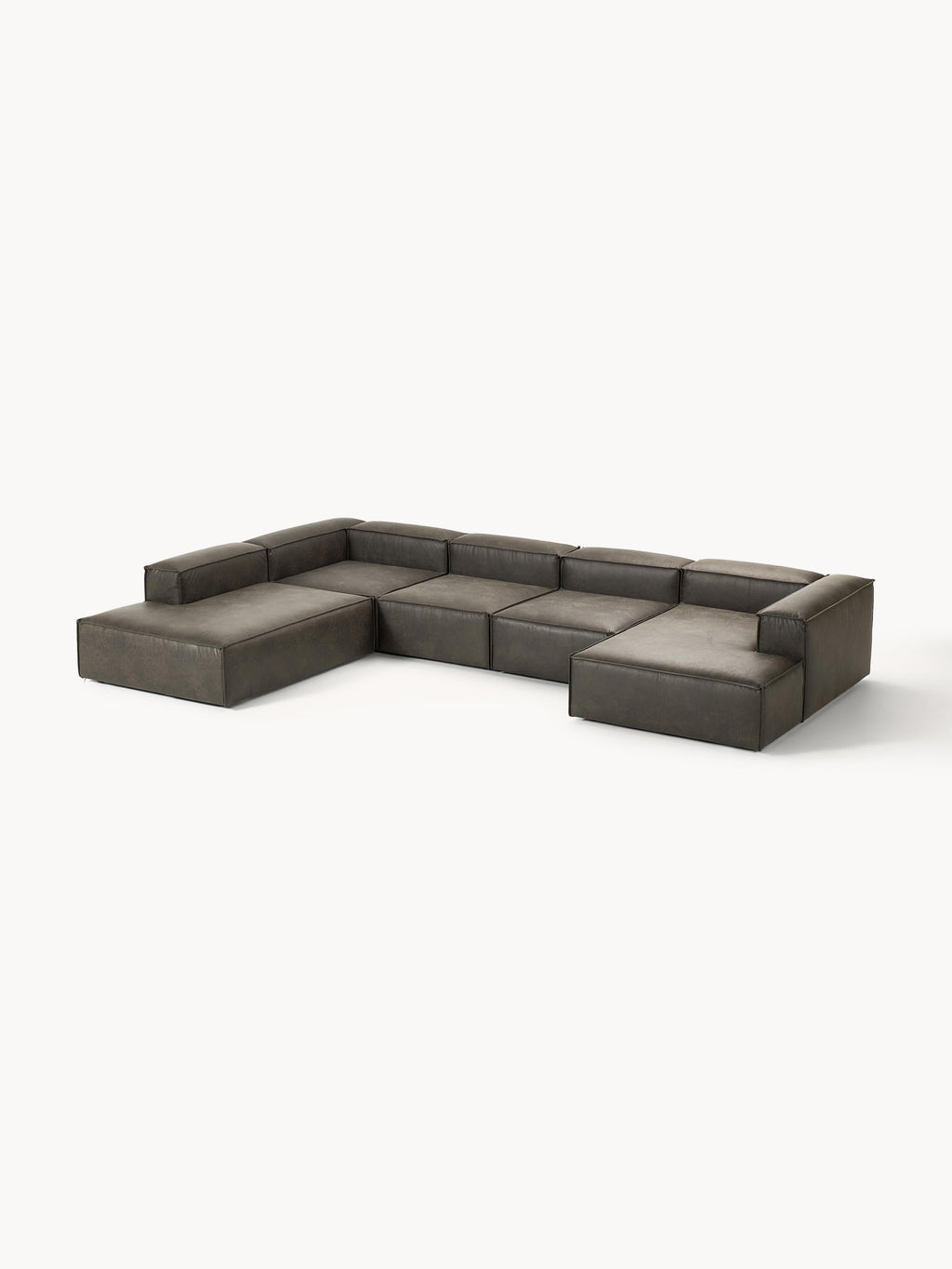 Gallery image 1 - XL Leather Modular Sofa Lennon