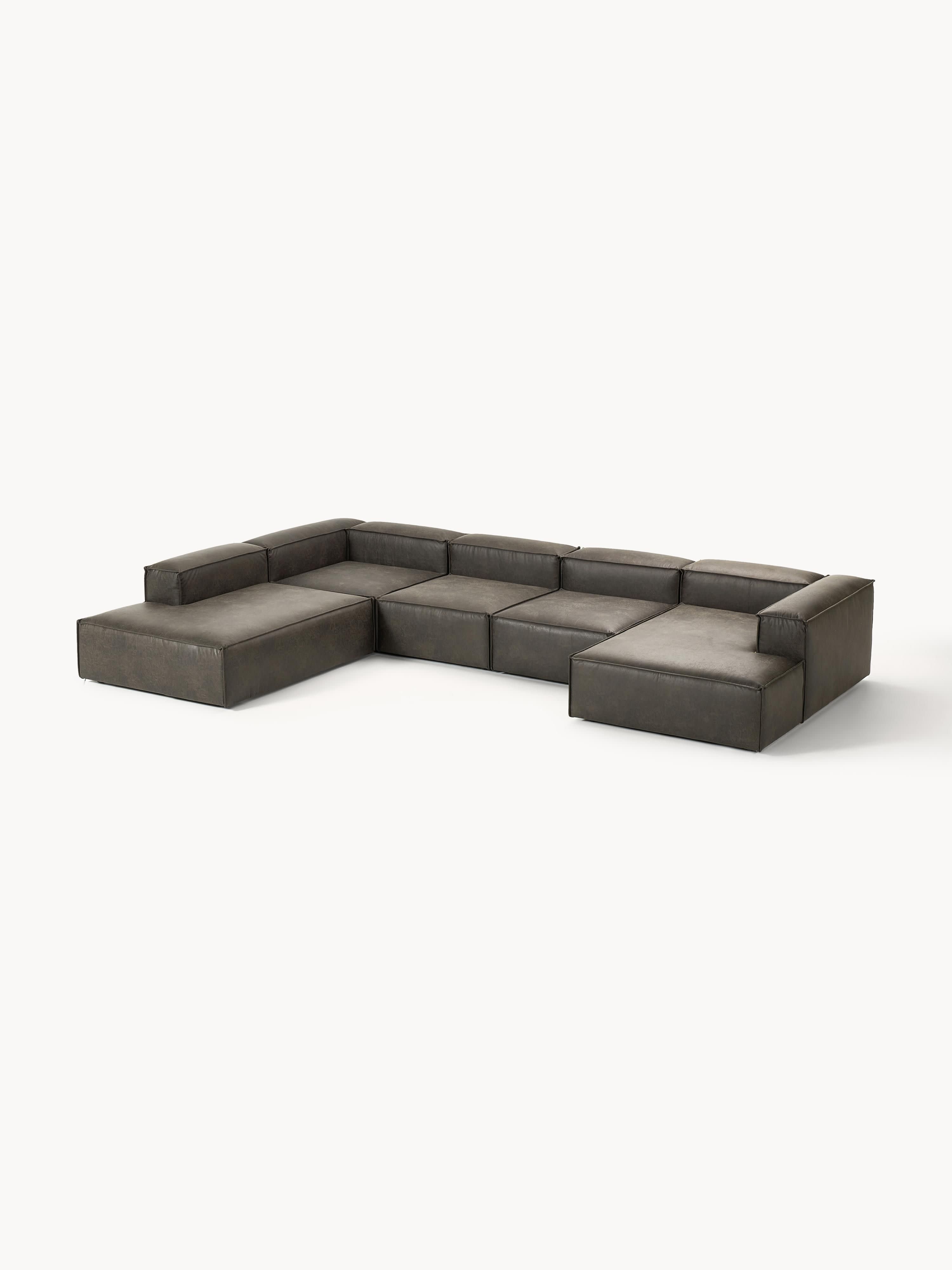 Gallery image 1 - XL Leather Modular Sofa Lennon