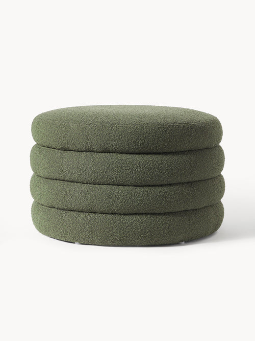 Gallery image 1 - XL Bouclé Upholstered Stool Alto with Storage Space