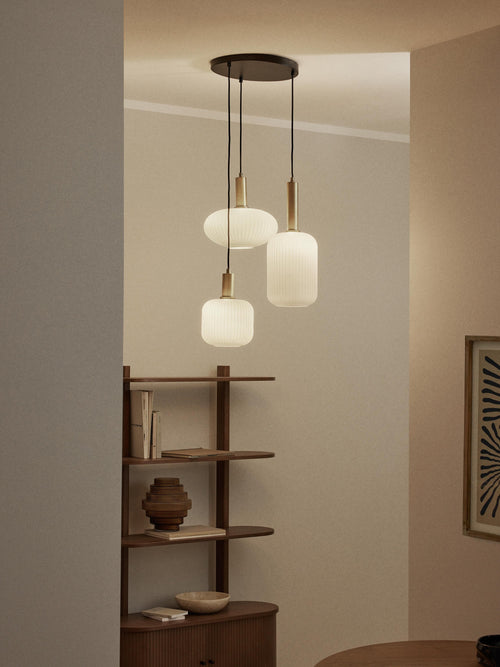 Candela Opal Glass Cluster Pendant Light