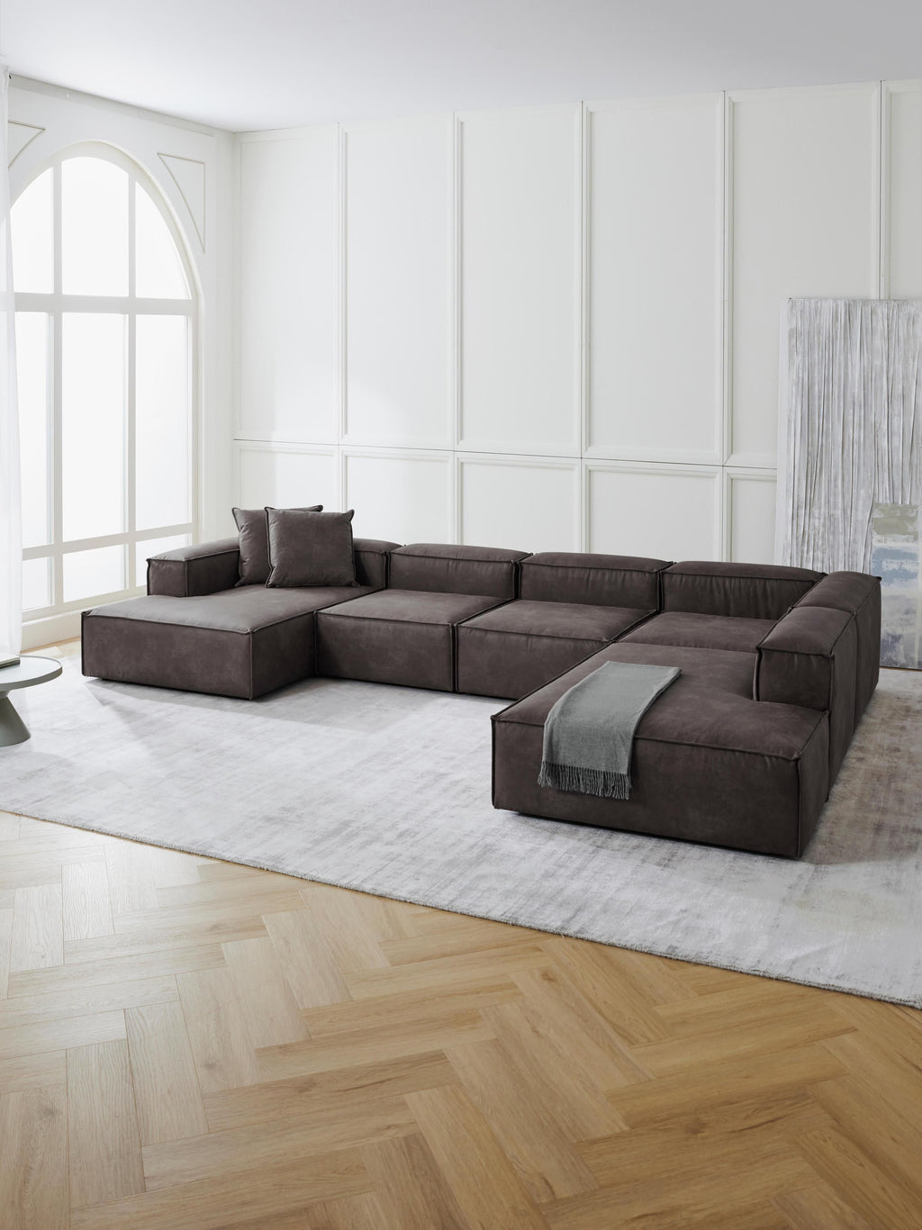 Lennon Leather Corner Chaise Module