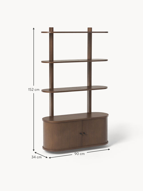 Calary Wall-Mounted Shelf with Fluted Front