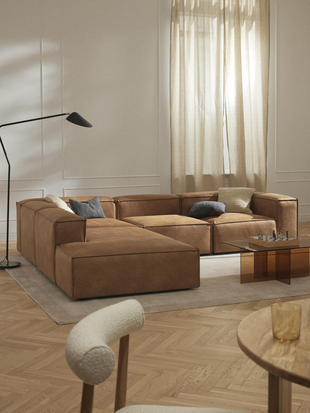 Lennon Leather Chaise Module