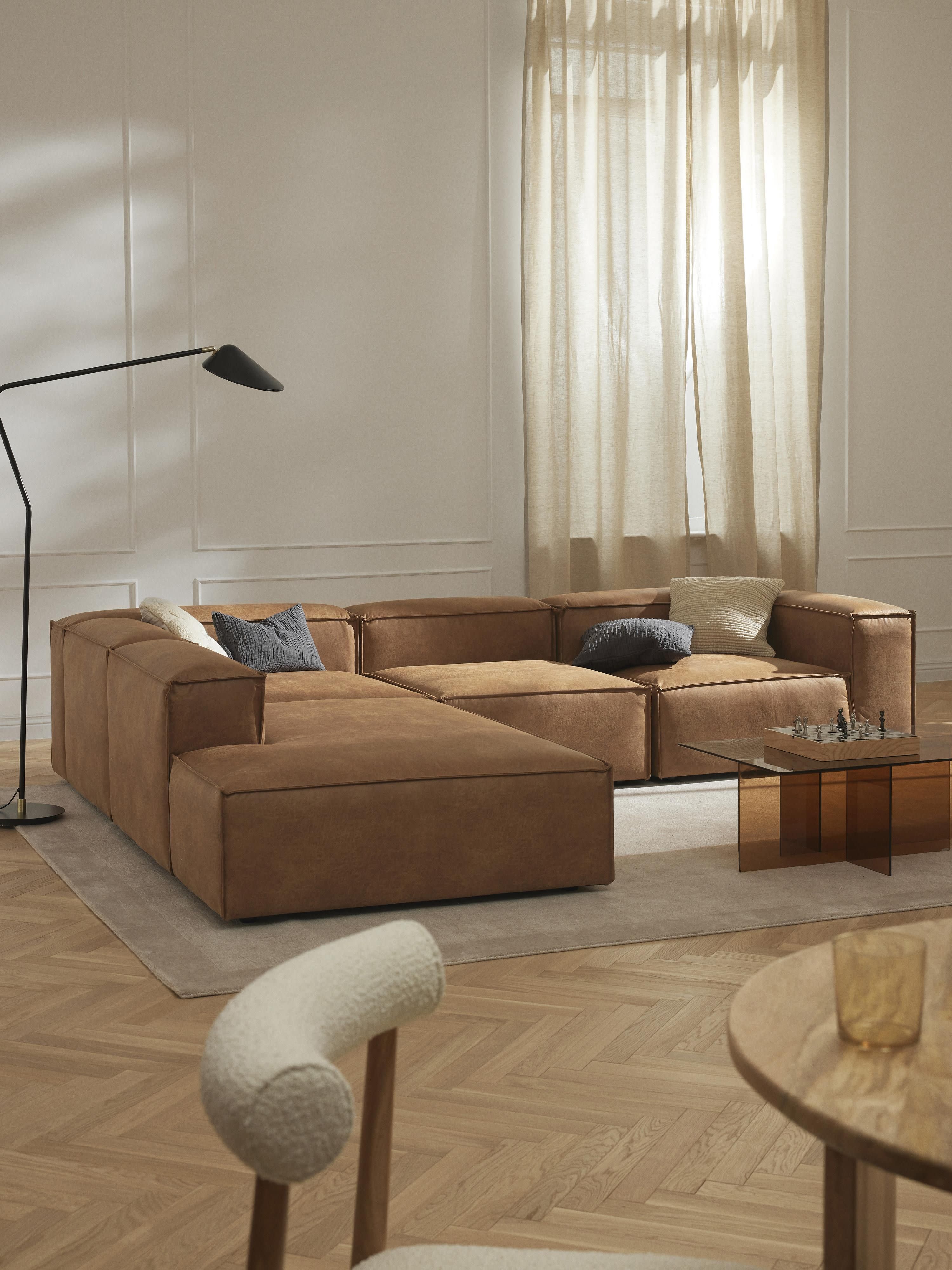 Lennon Leather Chaise Module
