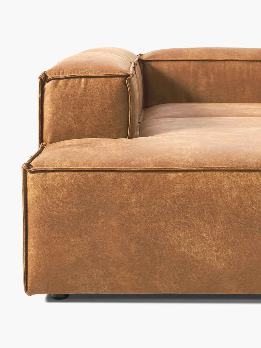 Lennon Modular Leather Corner Sofa (4-seater)
