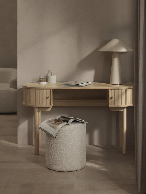Calary Desk with Fluted Front