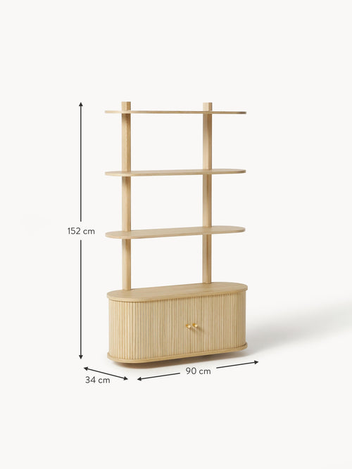 Calary Wall-Mounted Shelf with Fluted Front