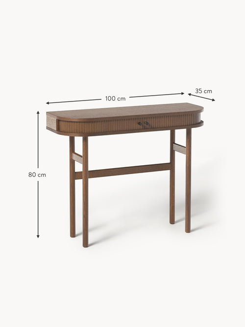 Calary Console Table with Fluted Front