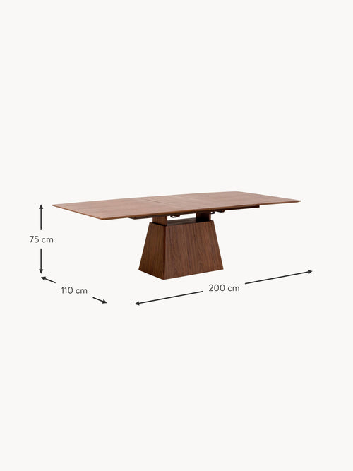 Benvenuto Wooden Extendable Dining Table, 200 - 250 x 110 cm