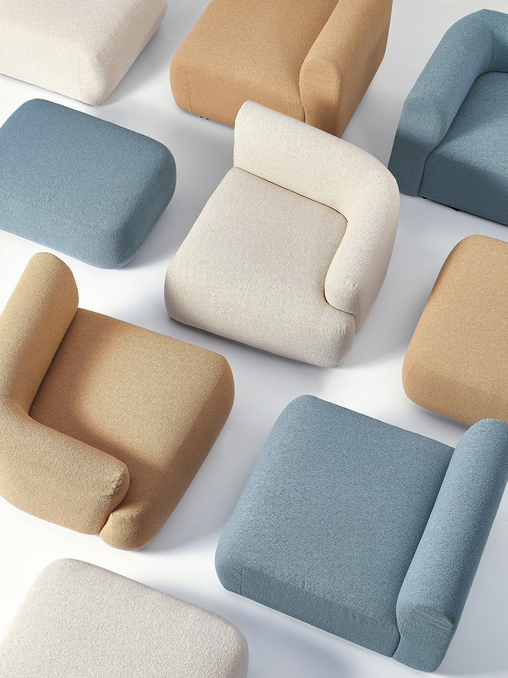 Sofia Modular Bouclé Chaise (4-seater)