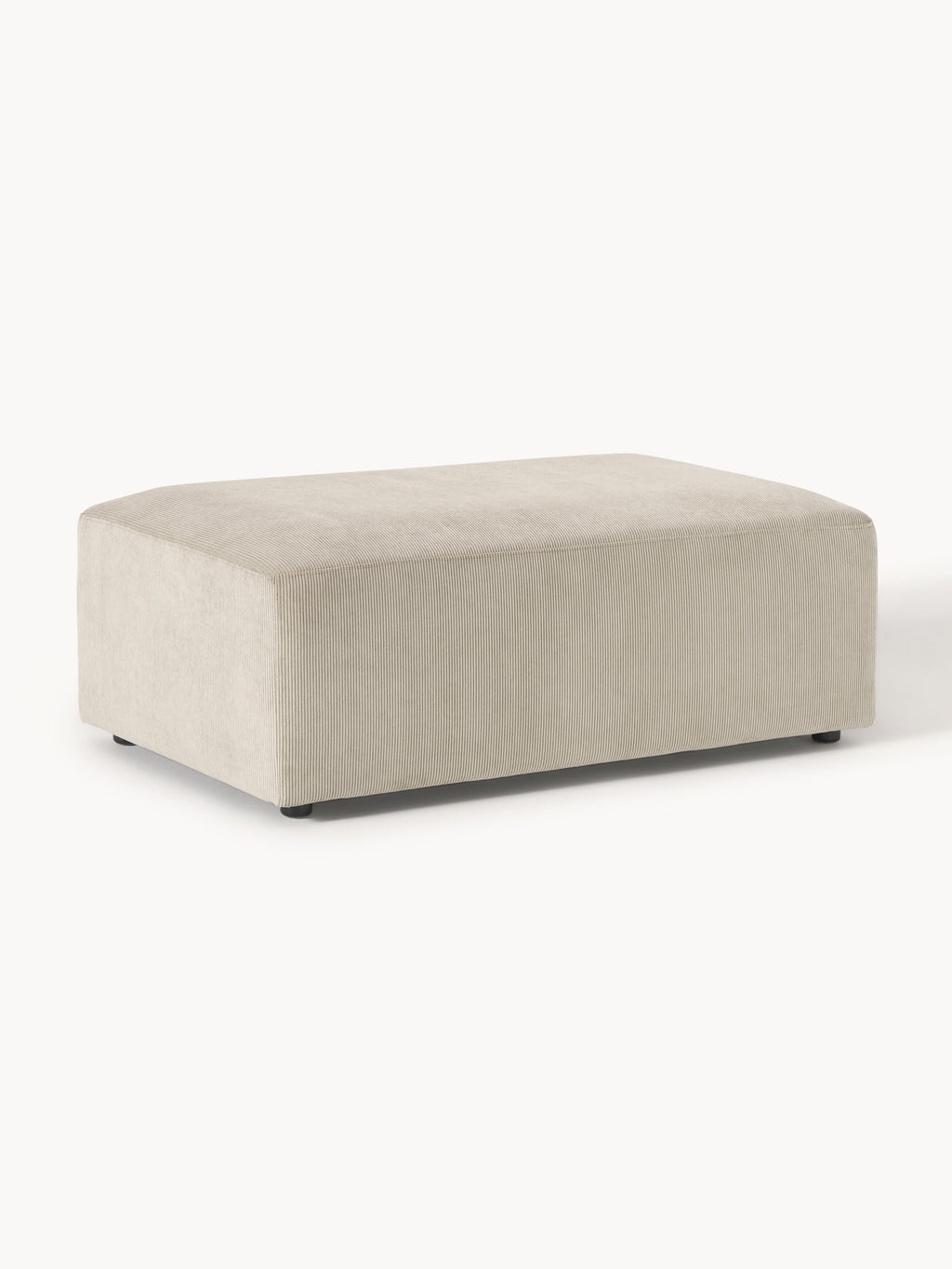 Melva Corduroy XL Ottoman, W 116 x D 72 cm