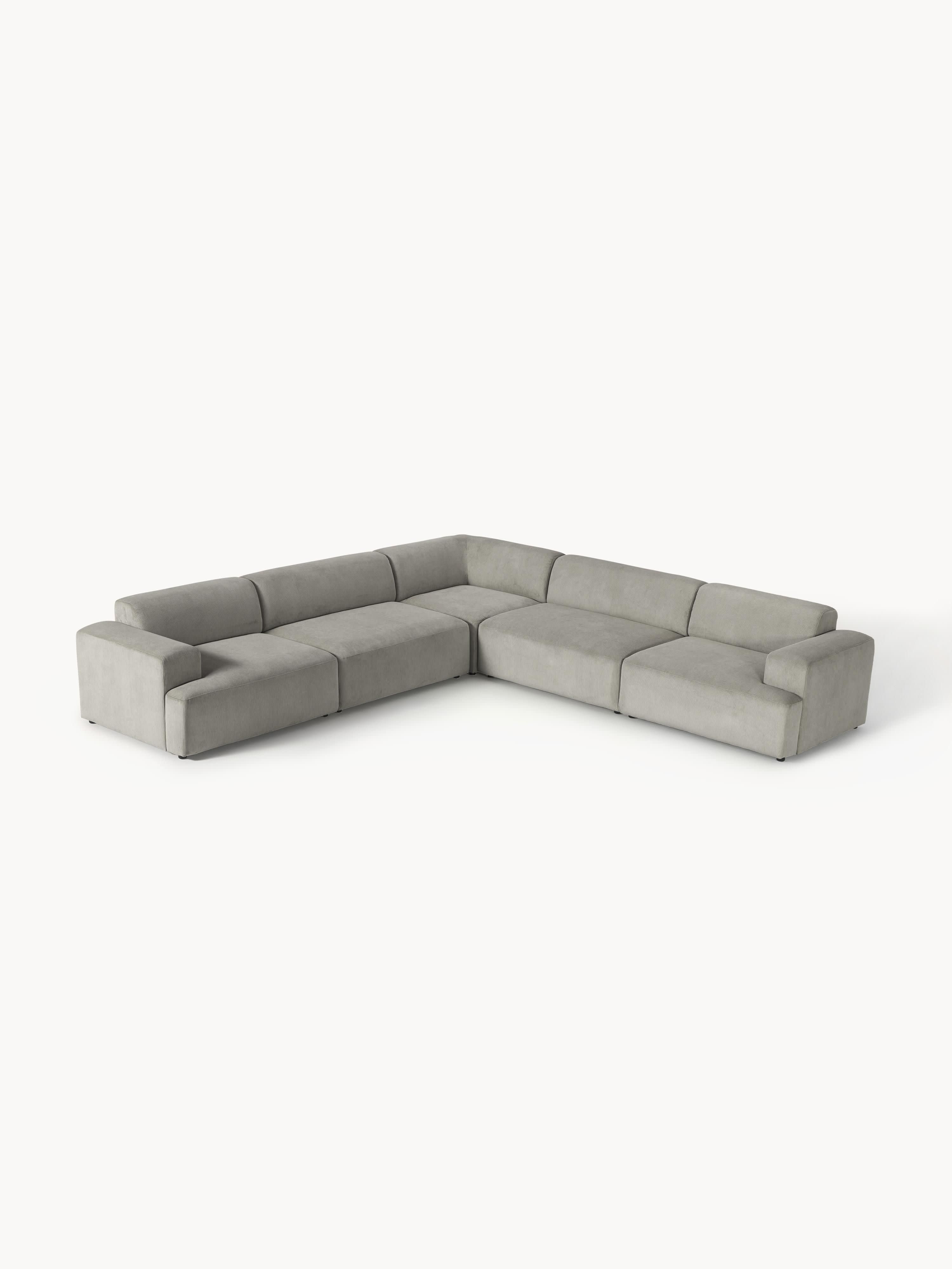 Gallery image 1 - Corduroy Corner Sofa Melva (4-seater)