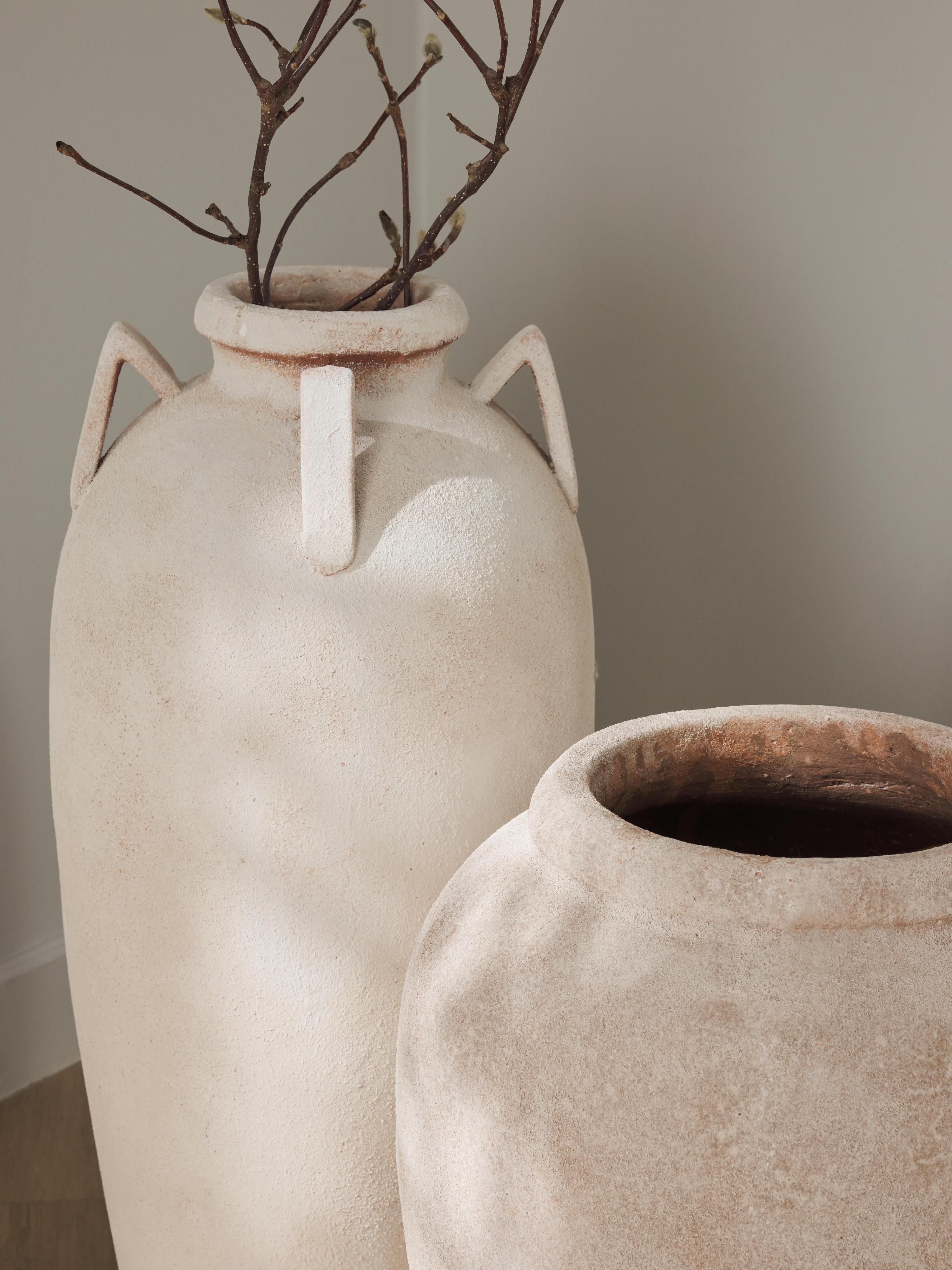 Leana Floor Vase with Sand Finish, H 50 cm