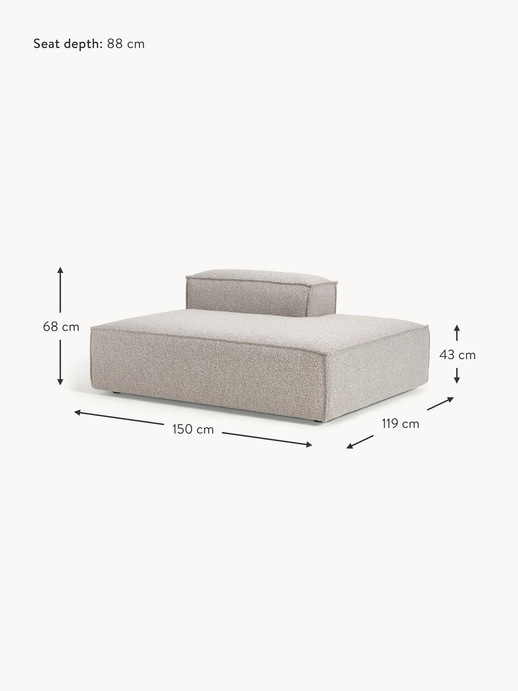 Lennon Bouclé Chaise Module