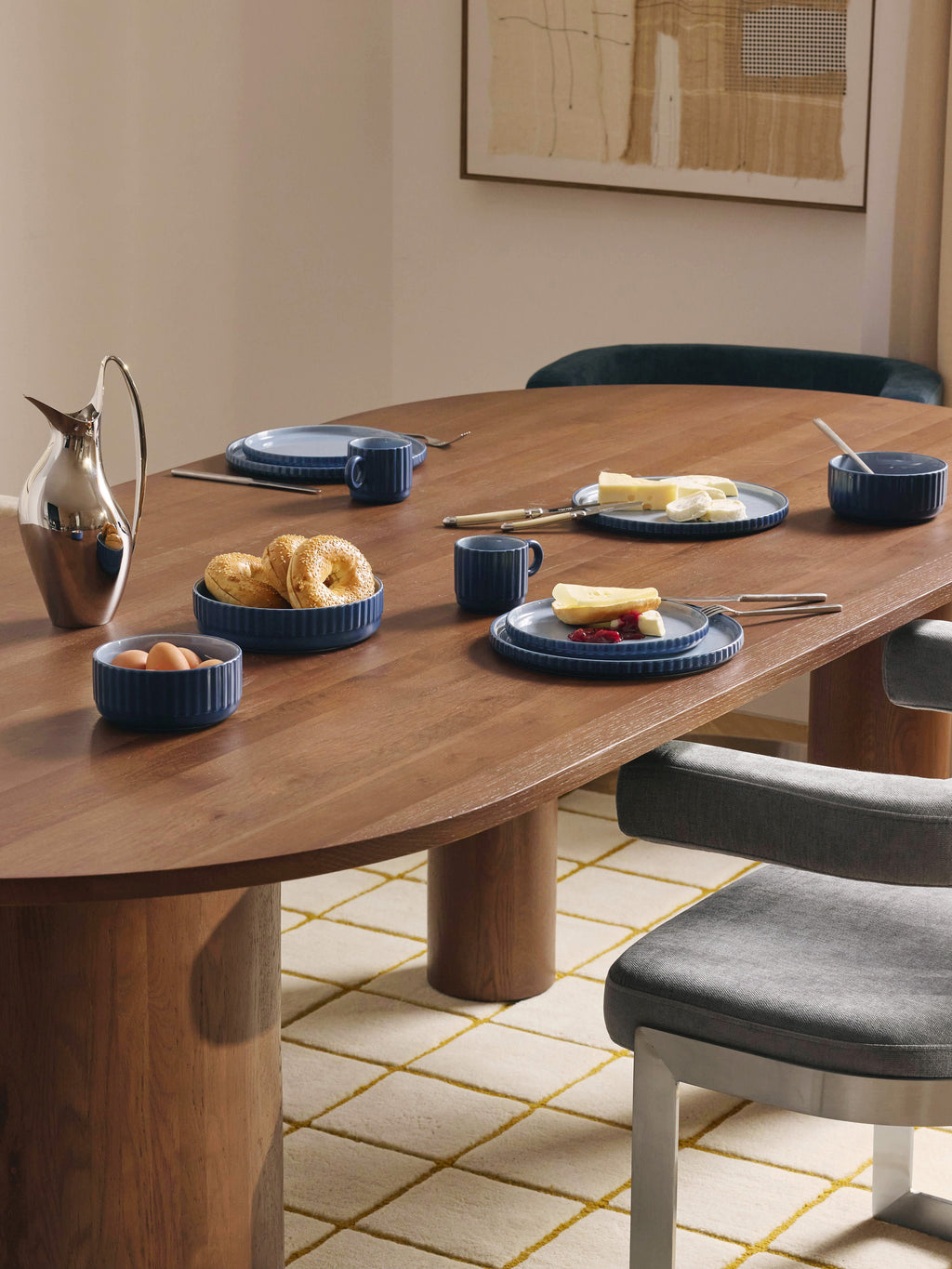 Dunia Oval Oak Wood Dining Table, in various sizes