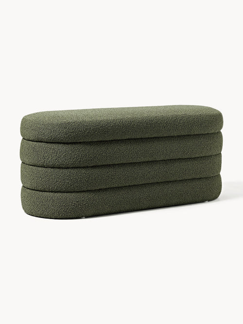 Gallery image 1 - Bouclé Upholstered Bench Alto with Storage Space
