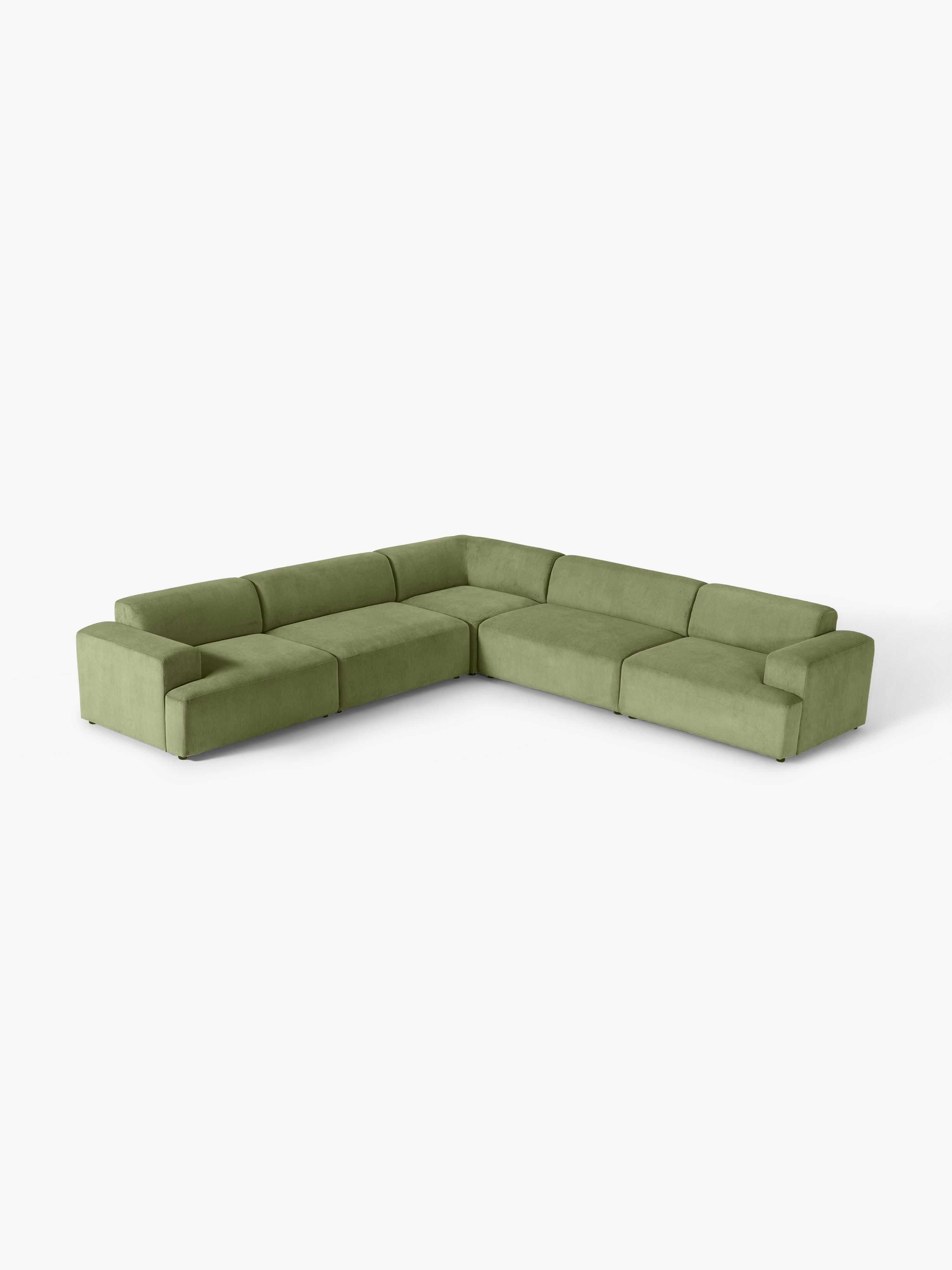 Gallery image 1 - Corduroy Corner Sofa Melva (4-seater)